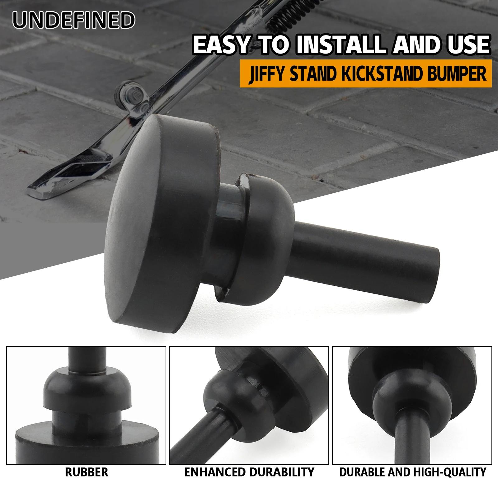 Support de béquille Jiffy noir, coussinet de pare-chocs en caoutchouc pour Harley Touring Electra Gl