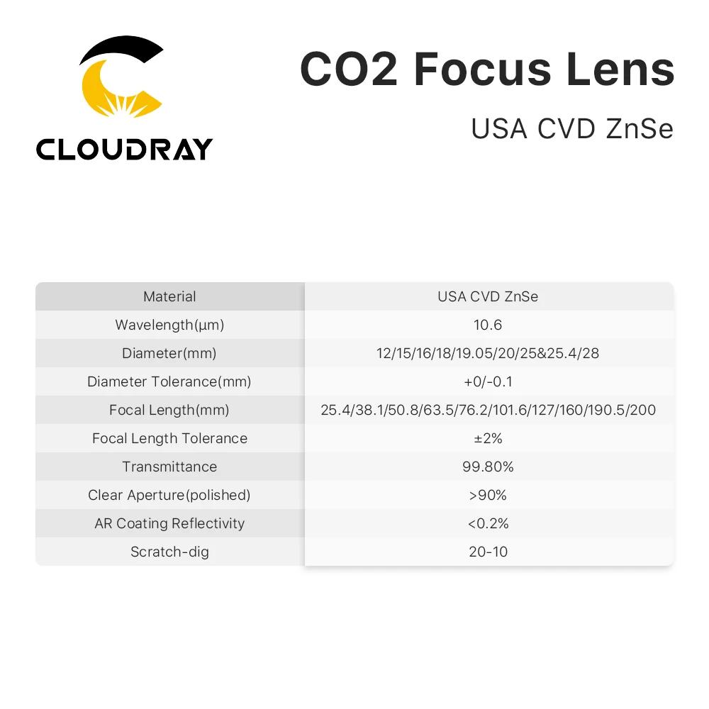 Cloudray 1/5 pièces lentille de mise au point USA CVD ZnSe DIA 12/18/20mm pour Machine de découpe de