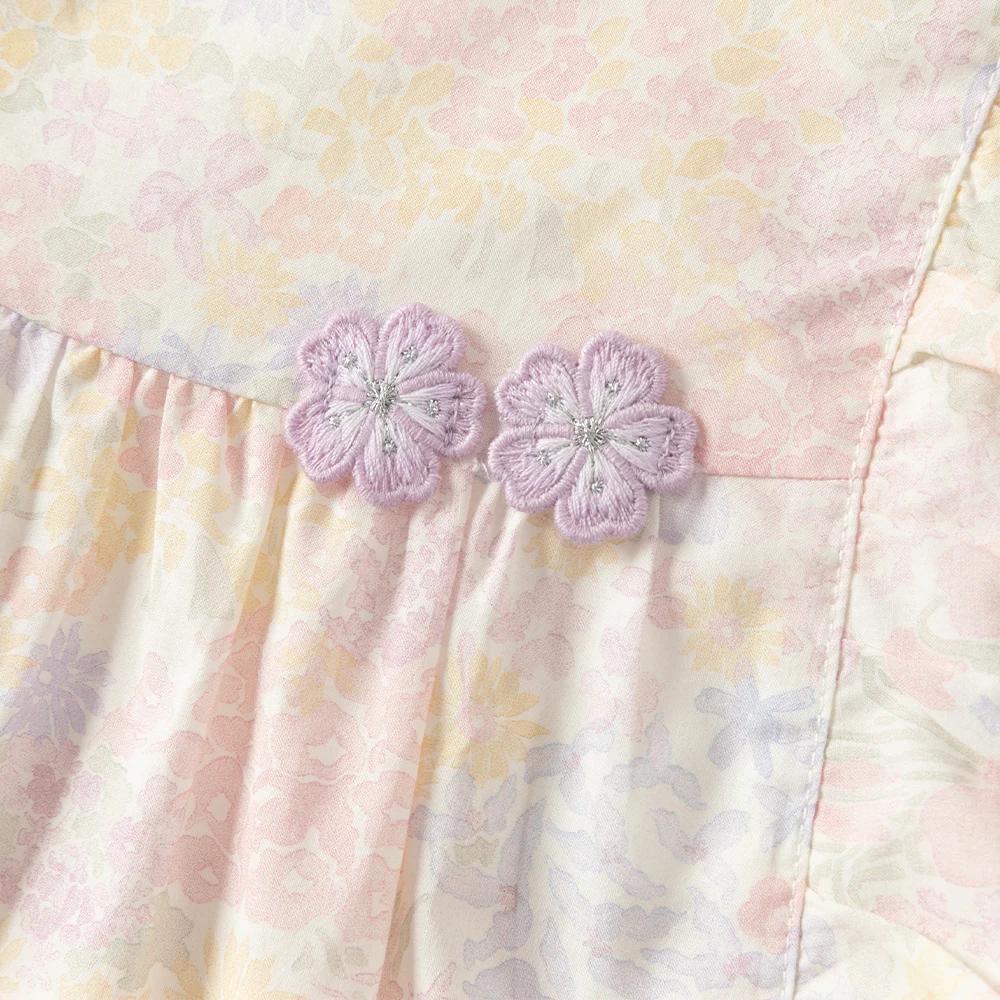 Ensemble haut et pantalon pour filles Dave Bella, costume d'été pour enfants, imprimé floral, élasti
