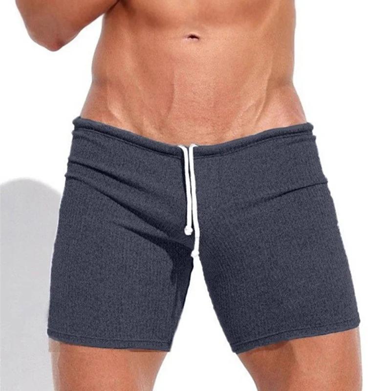 Nouveauté 2026 – Short d'été respirant pour homme avec cordon de serrage, couleur unie, idéal pour l