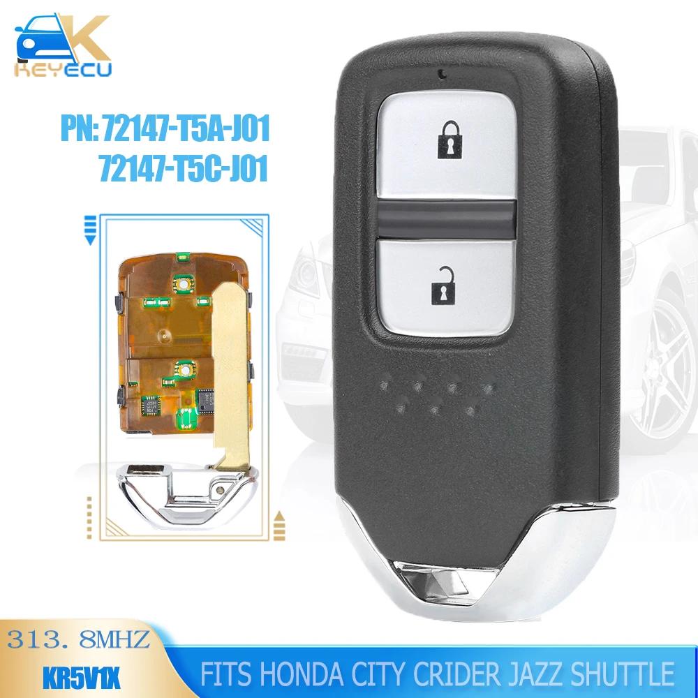 EllYECU-Clé télécommande intelligente à 2 boutons, 313.8MHz, ID47, pour Honda City Crider Jazz Shutt