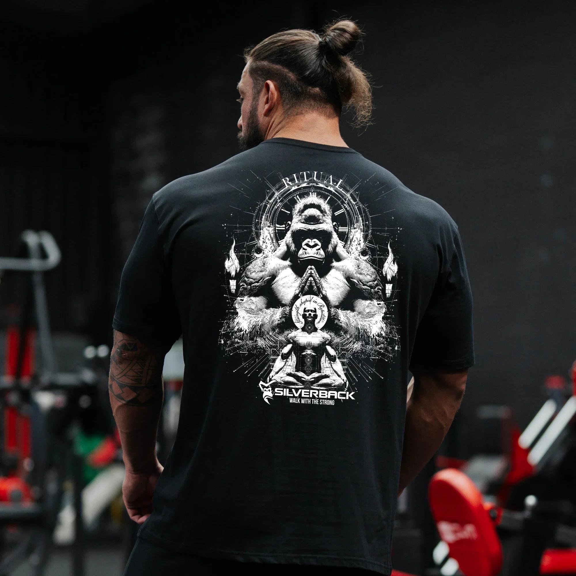 SILVERBACK 2025 T-shirts fitness à manches courtes pour hommes et femmes, T-shirts amples à col rond