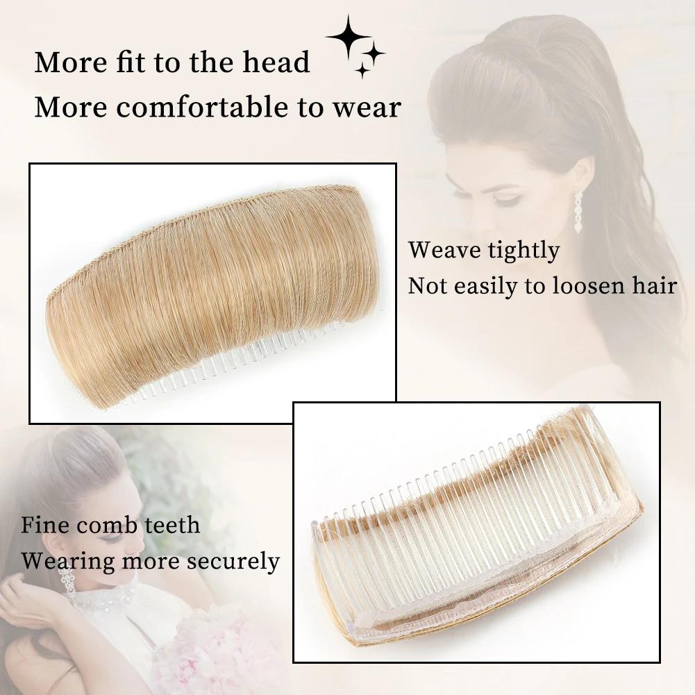 Clip cheveux synthétiques Invisible faux cheveux Base bosse moelleux coussin de cheveux style insére