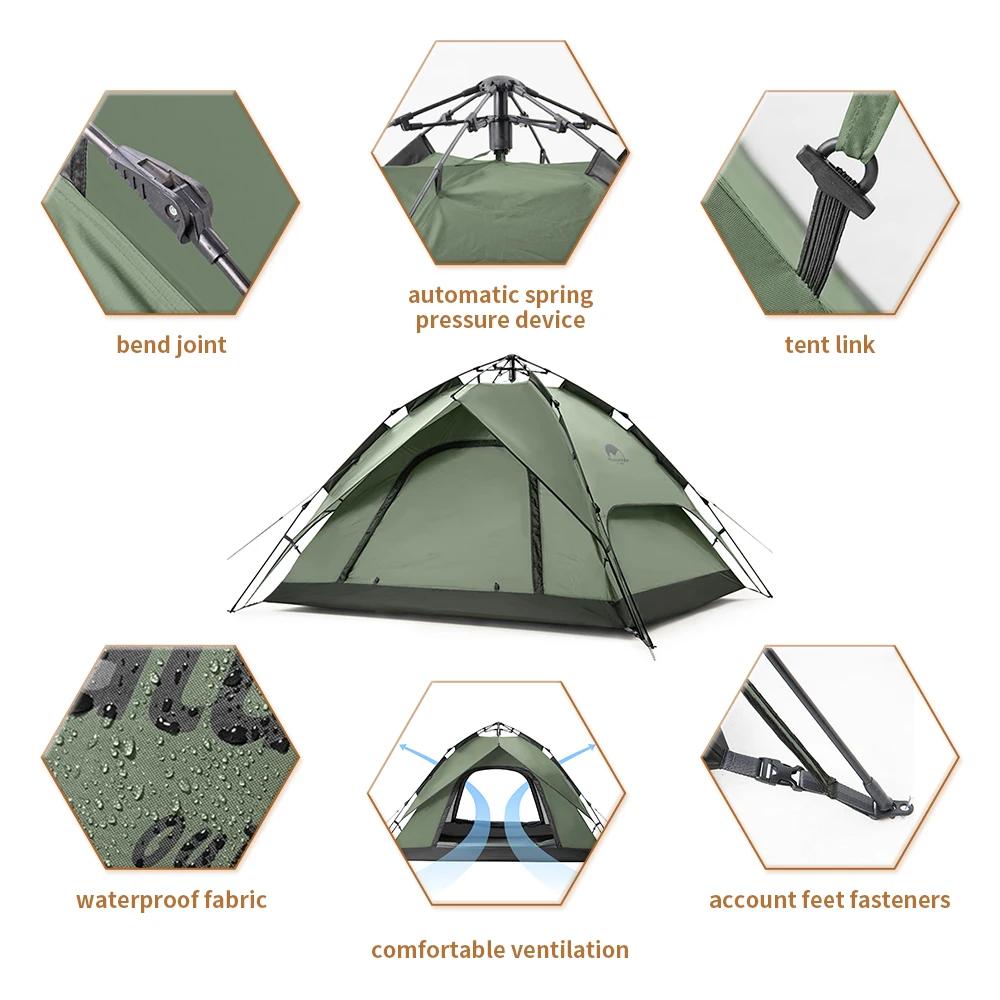Natureifa-Tente de camping ultralégère, étanche, automatique, portable, 3 saisons, randonnée en plei