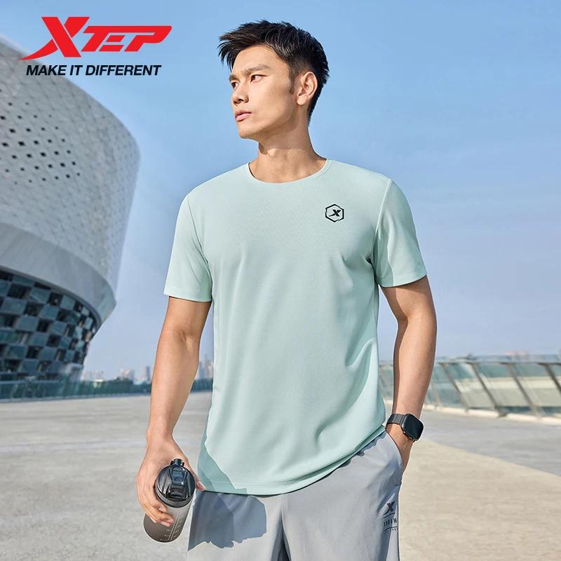 T-shirt sportif Xtep manches courtes pour hommes 2025 - Haut respirant à séchage rapide pour entraînement et extérieur