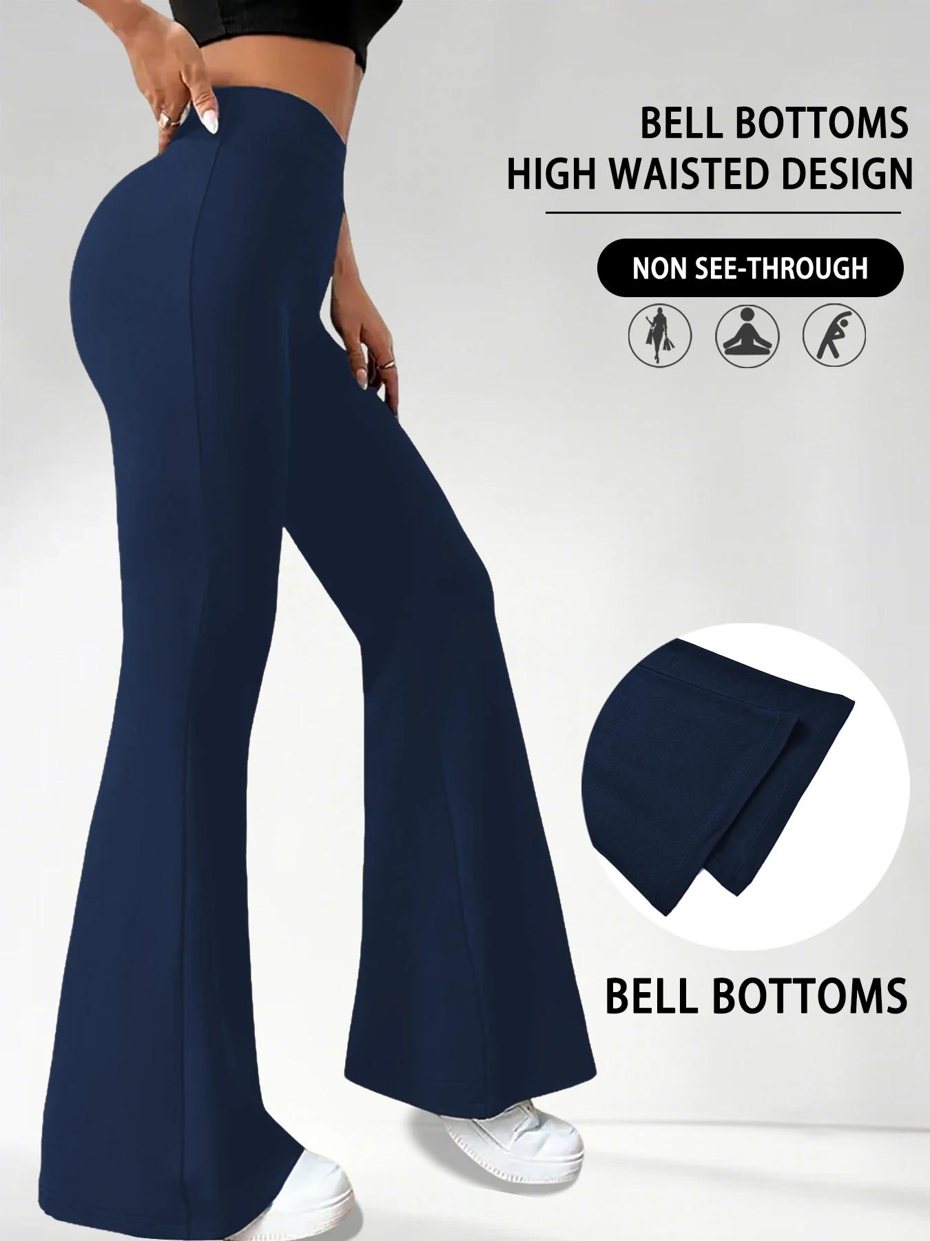 Pantalon évasé Super doux pour femmes, taille haute, contrôle du ventre, Leggings de Yoga, bas de cl