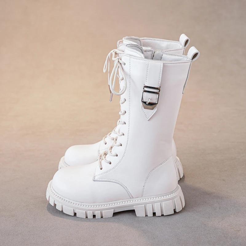Bottes élégantes à fermeture éclair pour bébé fille, bottes décontractées à la mode, bout rond, seme