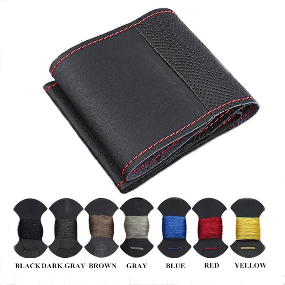Couverture de volant de voiture en cuir artificiel tressé, pour Toyota RAV4 2013 – 2019 Corolla 2014