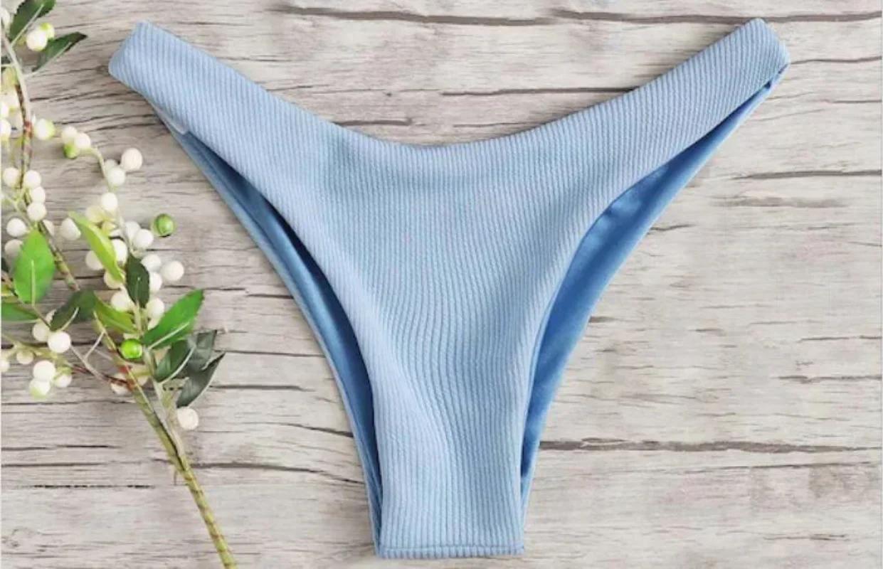 nouveau bas de Bikini maillot de bain pour femme taille basse bas solide rouge maillots de bain stri