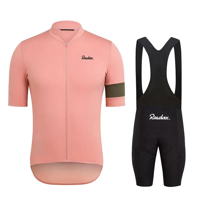 Raudax 2025 hommes à manches courtes maillot ensembles Ropa Ciclismo Hombre été cyclisme vêtements T