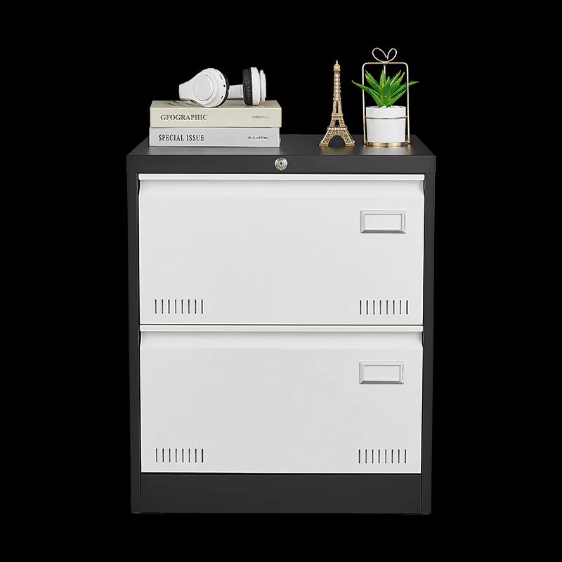 2 MELMetal-Classeur latéral avec serrure, armoire verticale de bureau pour le bureau à domicile/léga