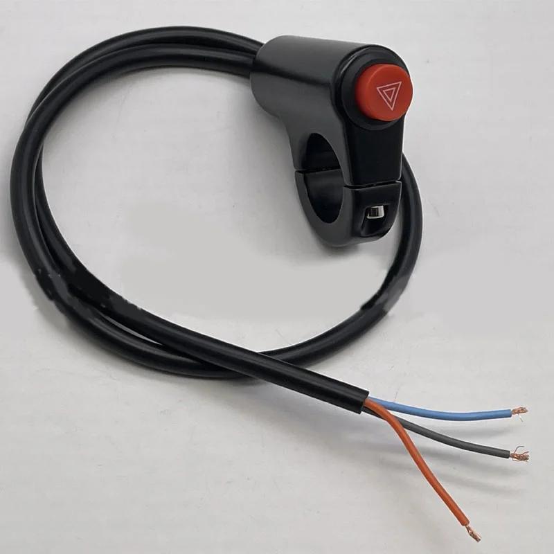 Bouton de commutation de feu de danger pour moto, véhicule électrique, Double Flash d'avertissement,