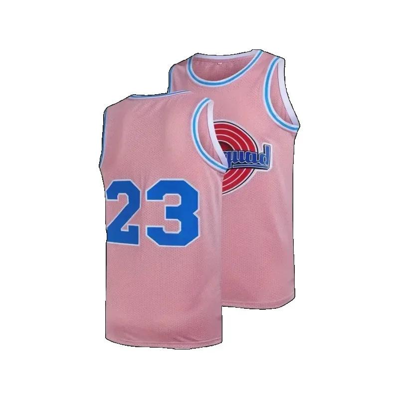 Maillot de basket-ball brodé rétro pour hommes, coupe ample, respirant, gilet de sport, débardeur po
