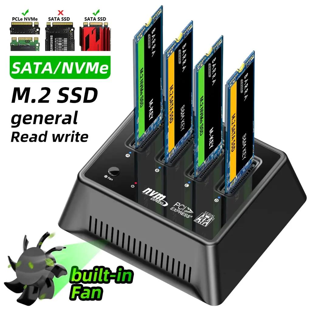MAIWO 4 baies M2 Nvme Station d'accueil M/B clé type-c 10Gbps M.2 boîtier USB C SSD boîtier NVME et