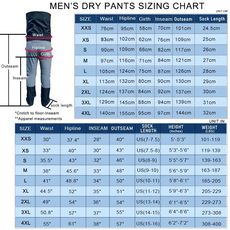 Pantalon de pataugeoire imperméable hommes femmes - Vêtements secs kayak rafting bateau