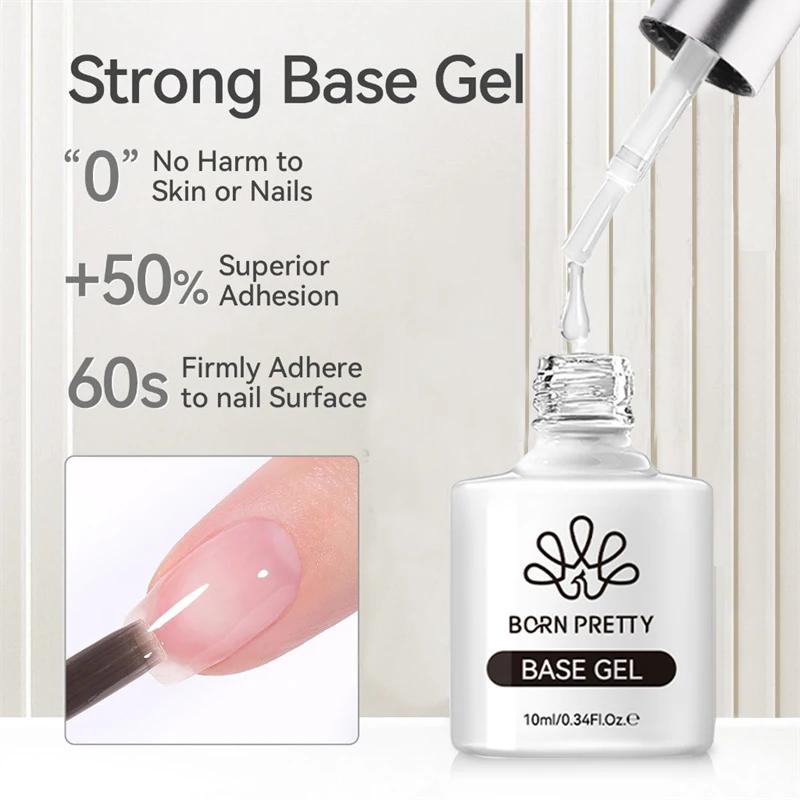 BORN PRETTY 10ML Gel de Base Super couche de finition manucure couche de finition mate Semi Permanen