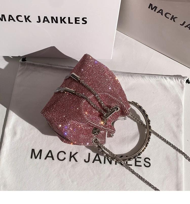 Sac seau de luxe en cristal brillant strass diamant sac de soirée sac à main pour femme pochette de