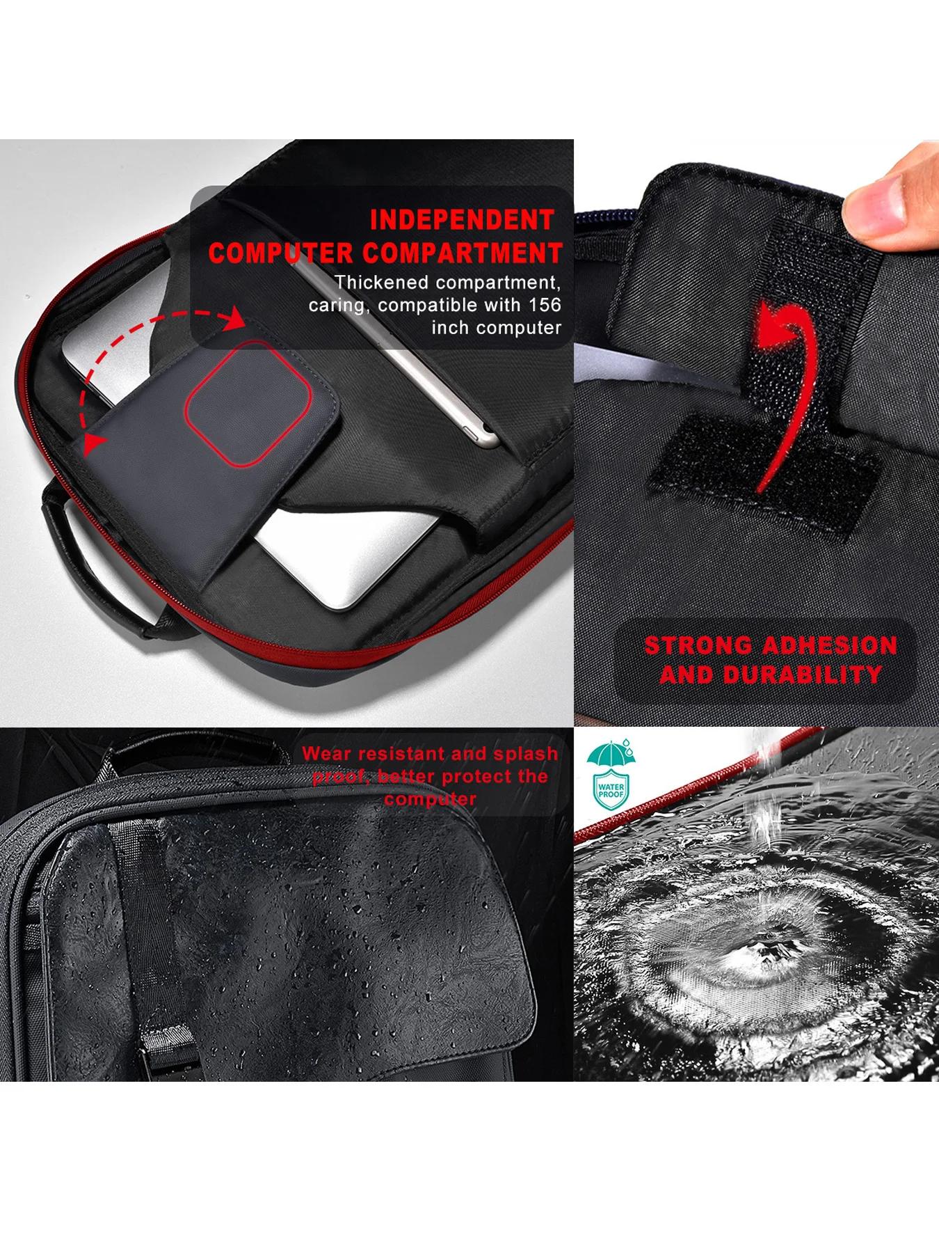 Sac à dos d'affaires mince et extensible pour ordinateur portable, sac à dos de voyage antivol étanc