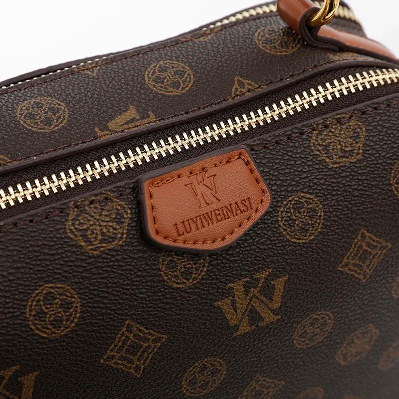 Sac à langer en cuir tendance pour femmes : Sac messager bandoulière unique avec logo de créateur de