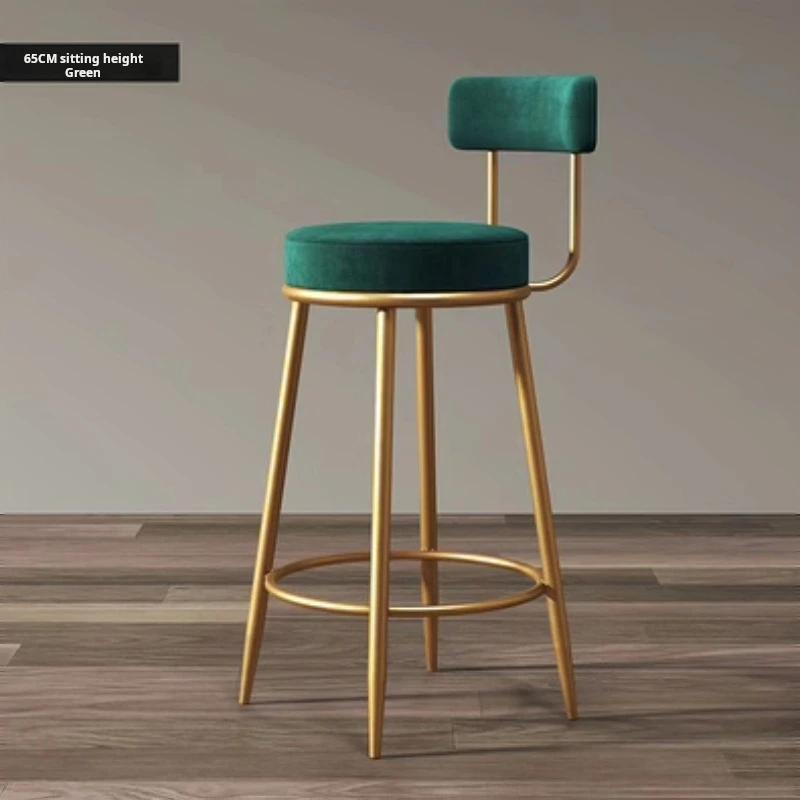Chaises de bar nordiques tabourets hauts d'art en fer moderne dossier de cuisine tabourets de bar ca
