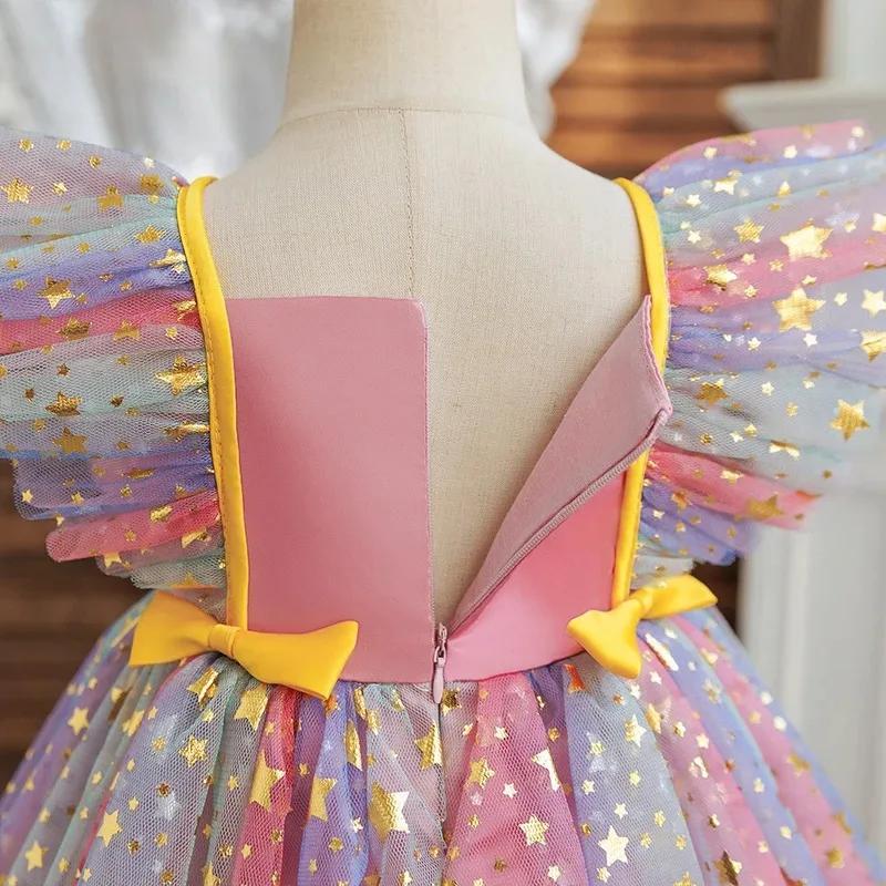 Robe de princesse K-Pop Hunters Zoey Rumi pour filles, robe de soirée formelle à sequins, volants et