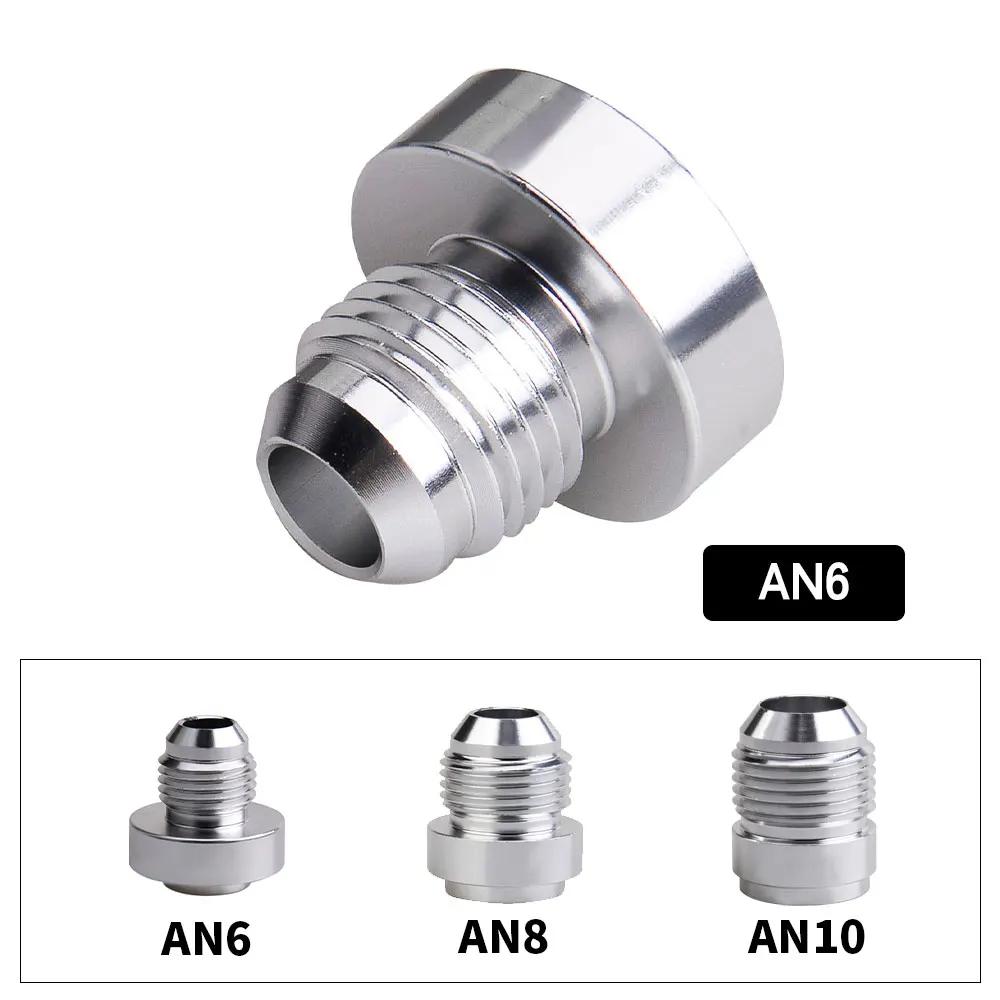 Adaptateur de raccord de soudure mâle droit en aluminium AN6 AN8 AN10, raccord de tuyau nitreux pour