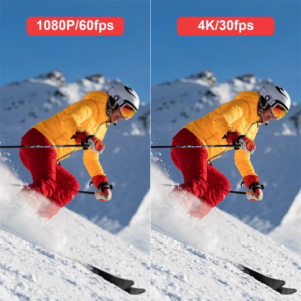 SJCAM C100 Plus caméra d'action 4K 30M étanche 2.4G WiFi Action Sport caméra d'action EIS casque de
