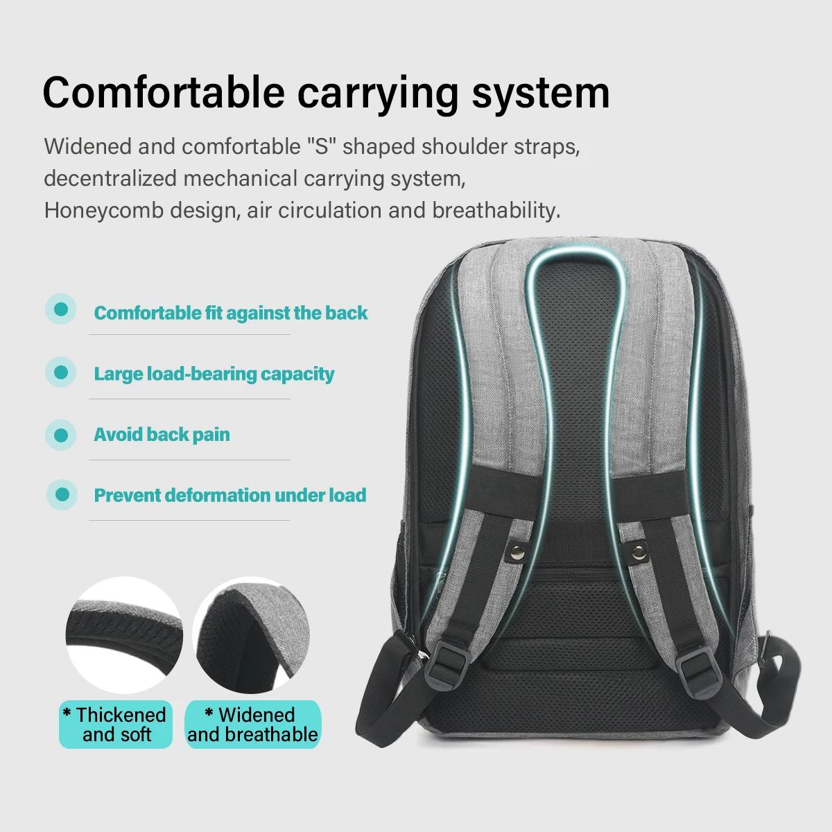 Tigernu hommes Anti-vol sac à dos 15.6 pouces sac à dos pour ordinateur portable sacs avec Port USB