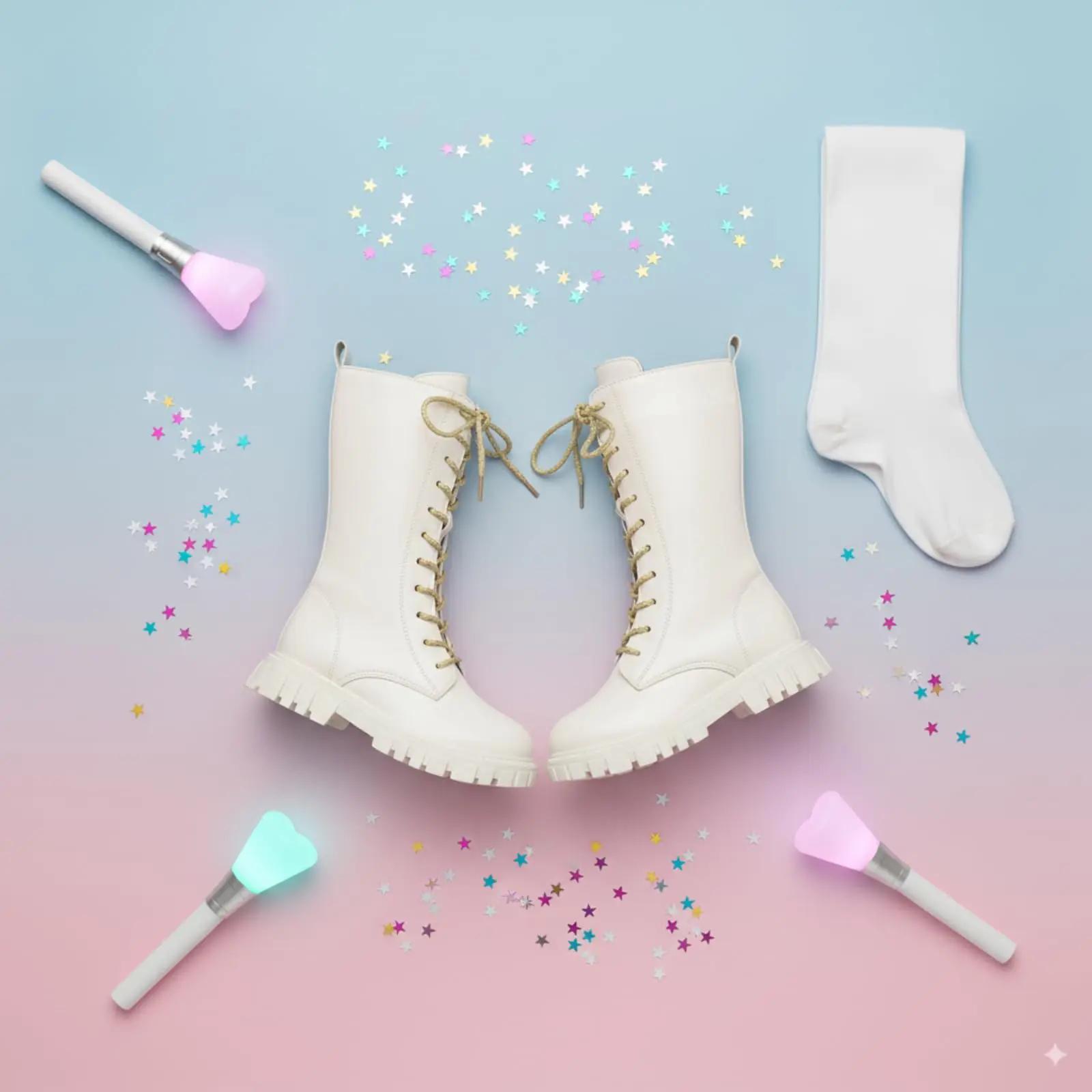 Bottes en cuir PU blanc pour filles, Chic, Style coréen, mode décontractée et polyvalente, sangle la