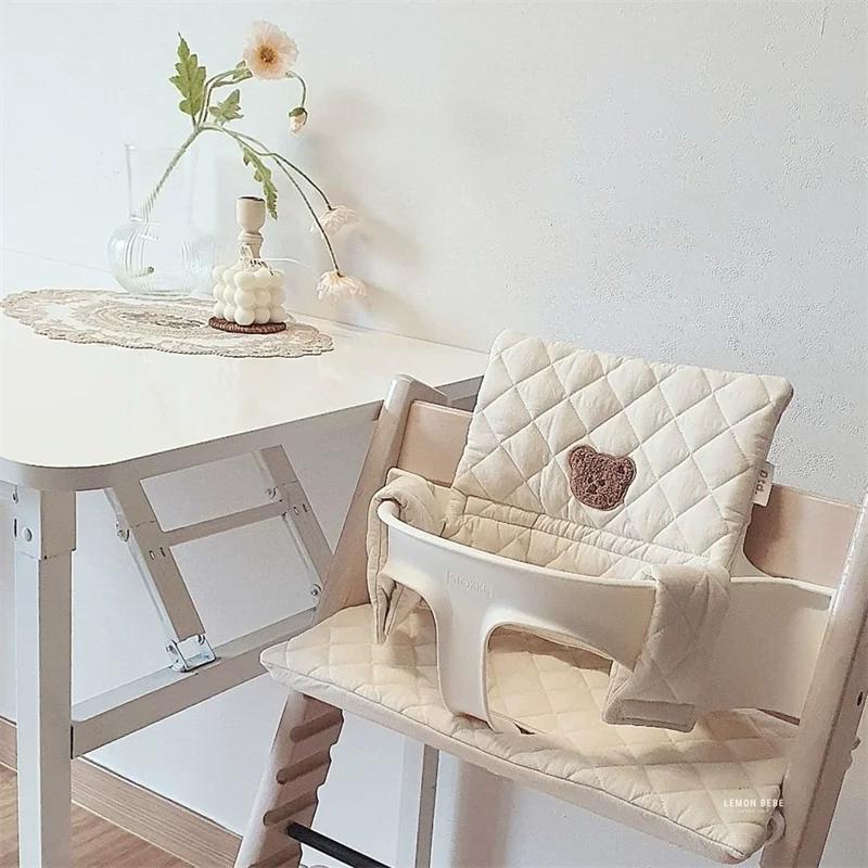 Coussin de chaise haute mignon pour bébé, ours lapin, dos de bébé assis, accessoires de chaise de sa