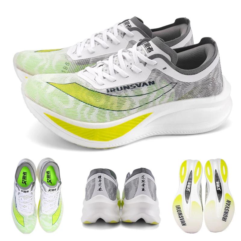 IRUNSVAN baskets Marathon légères hommes chaussures de course chaussures de sport respirantes décont