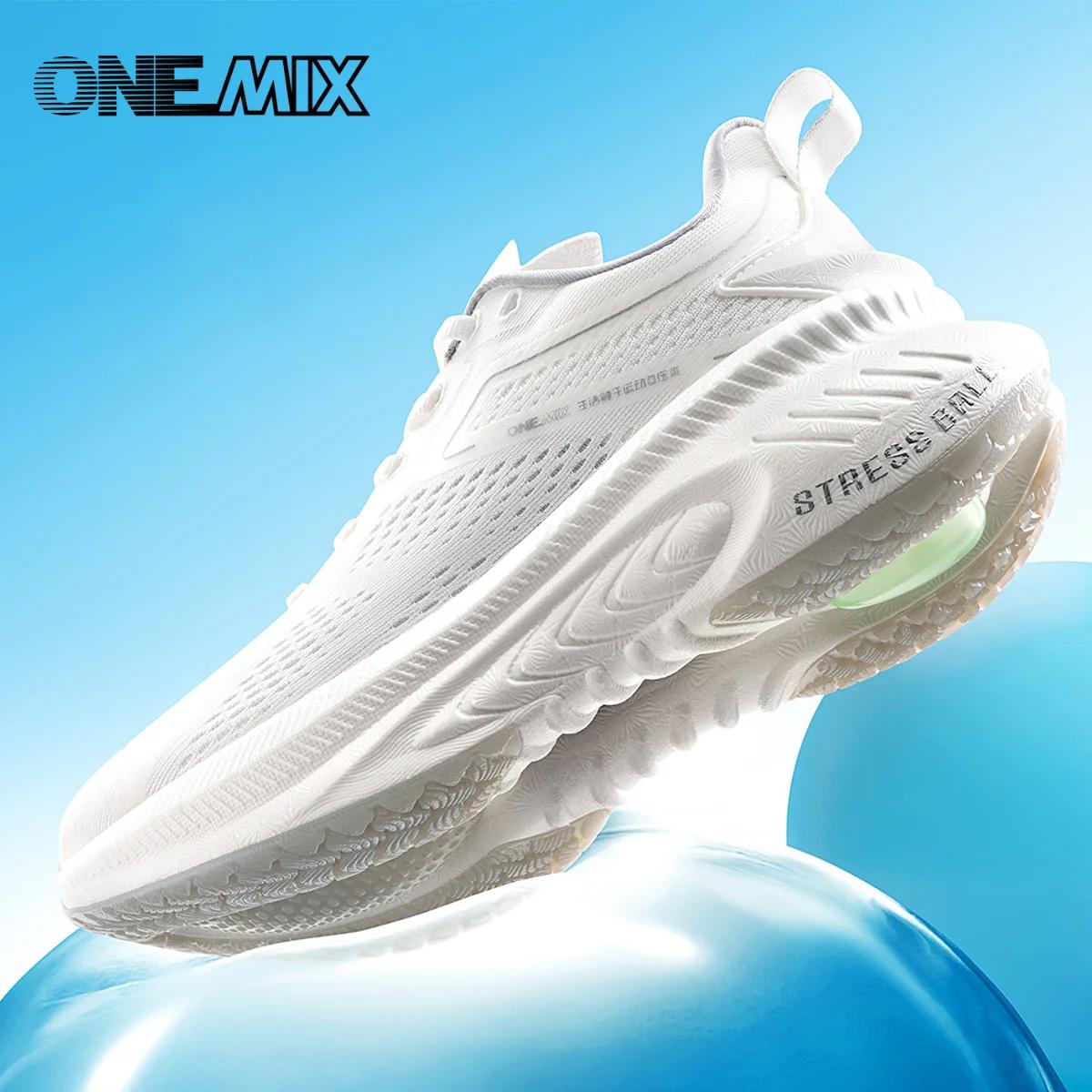 ONEMIX – chaussures de course pour hommes et femmes, baskets de marche respirantes avec coussin d'ai