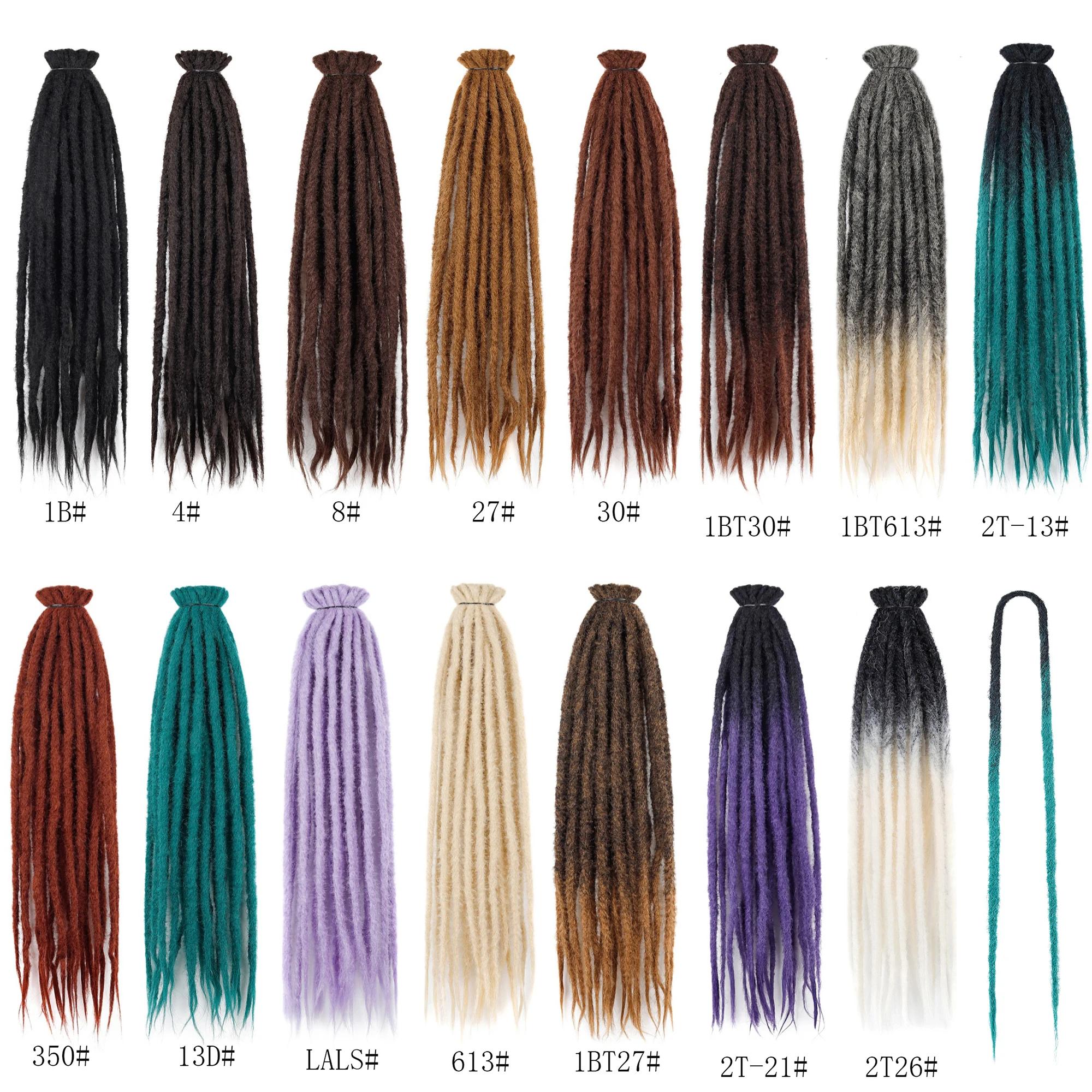 Crochet boîte tresses Crochet cheveux Dread Lock Double Afro tressage Extension de cheveux 24 pouces
