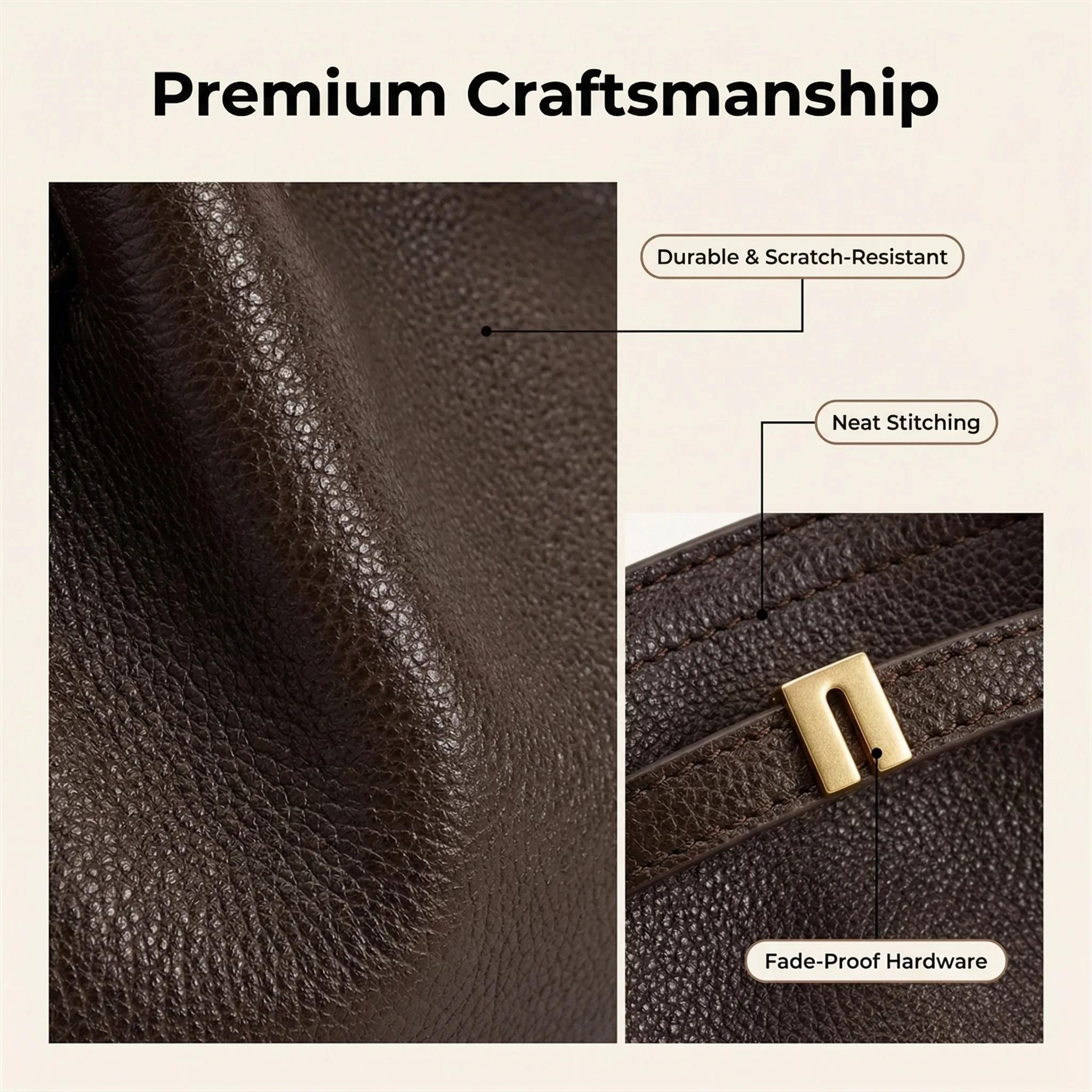 Sac à main JW PEI Designer Dumpling en cuir vegan marron foncé, sac bandoulière, sac fourre-tout pou