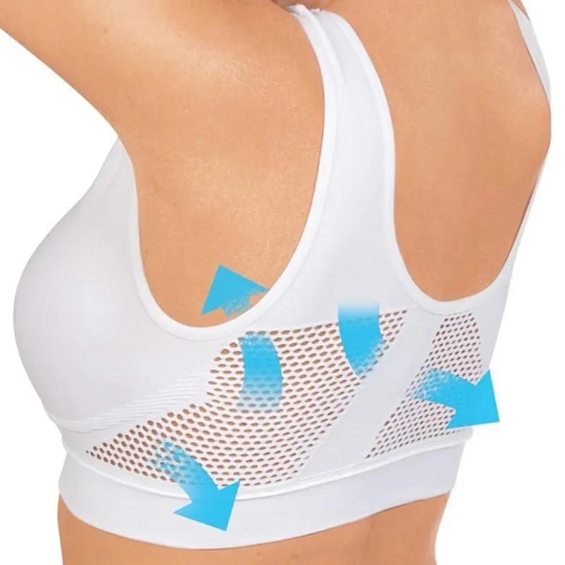 Soutien-gorge de sport respirant en émail pour femme, absorbant la sueur, coussin antichoc, haut de