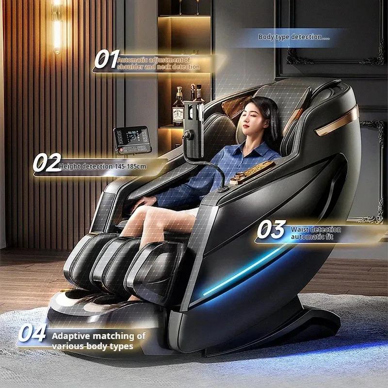 Fauteuil de Massage multifonctionnel 6D zéro gravité Shiatsu, pression d'air, confortable, professio