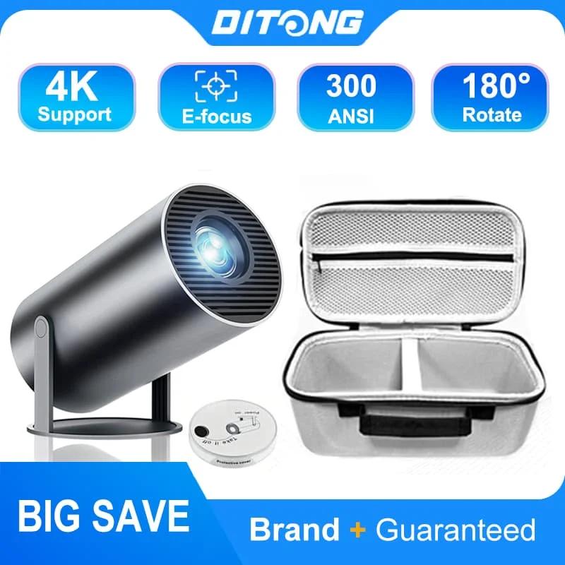 DITONG HY300 Plus HD projecteur portable 4K projetor Android LED vidéo Home cinéma téléphone mini Pr