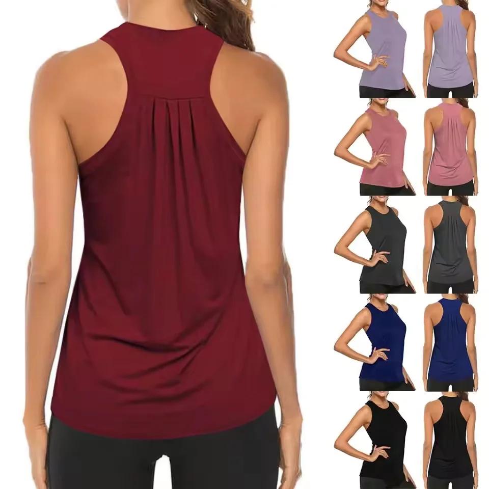 Débardeur femme dos nageur - Haut sport sans manches séchage rapide yoga fitness running