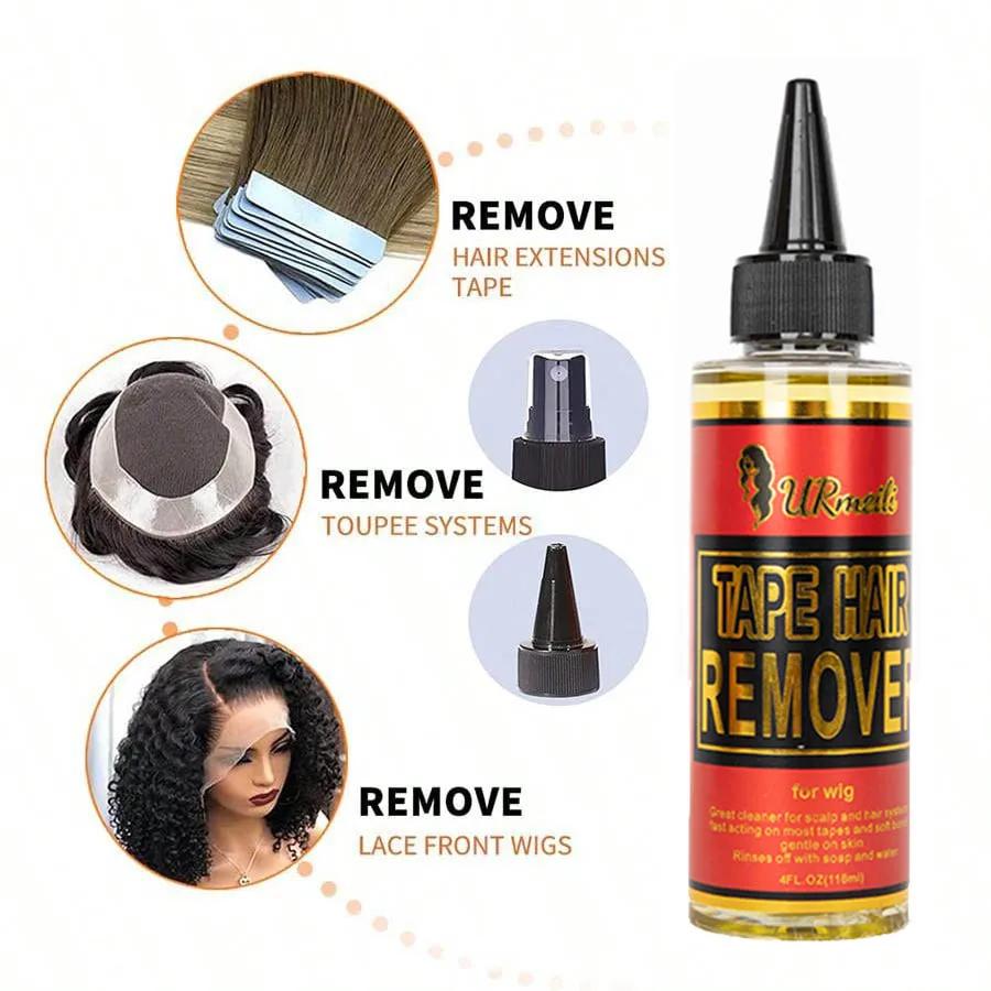 Dissolvant de Colle pour Perruques en Dentelle, Spray de Dissolvant pour Cheveux, Dissolvant de Rési