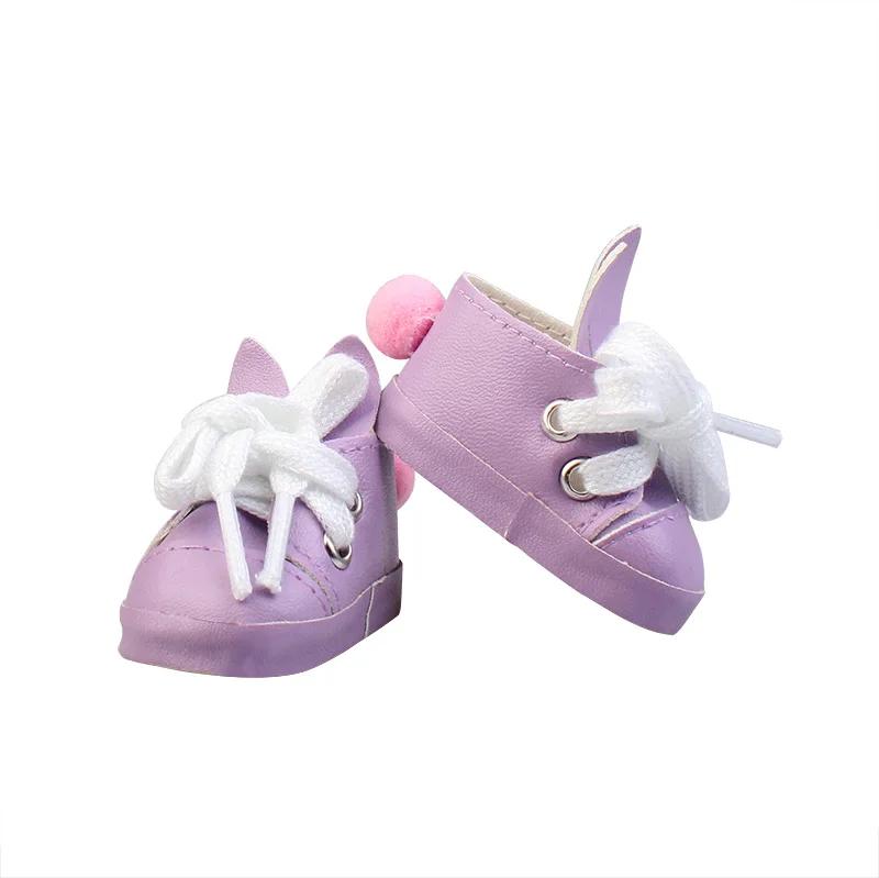 Chaussures en cuir PU lapin beurre pour 18 amaran, baskets à lacets, bébé nouveau-né et fille, brico
