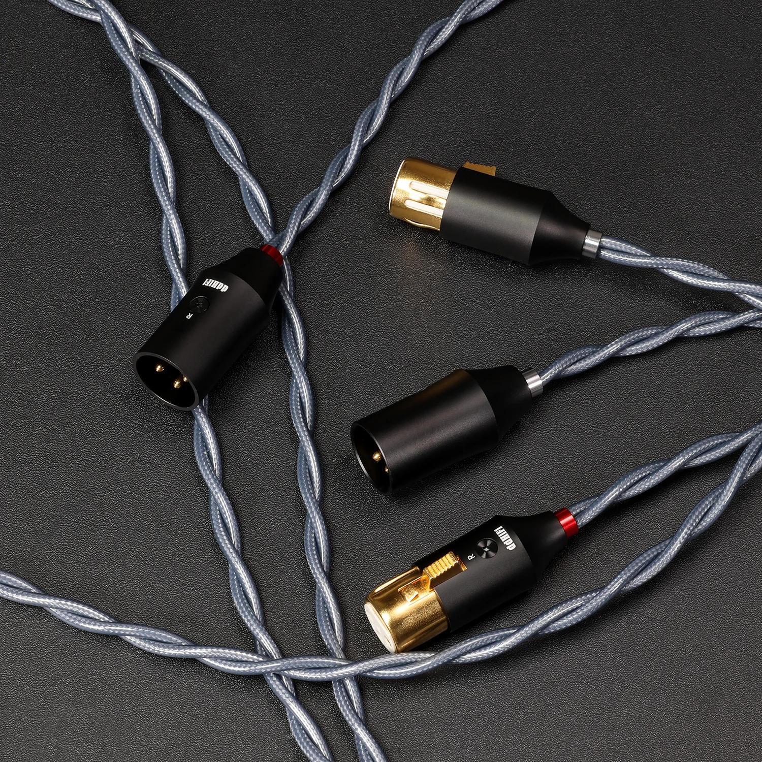 Câble de signal blindé XLR 3 broches DD ddHiFi BC30XLR, XLR 3 broches femelle vers XLR 3 broches mâl