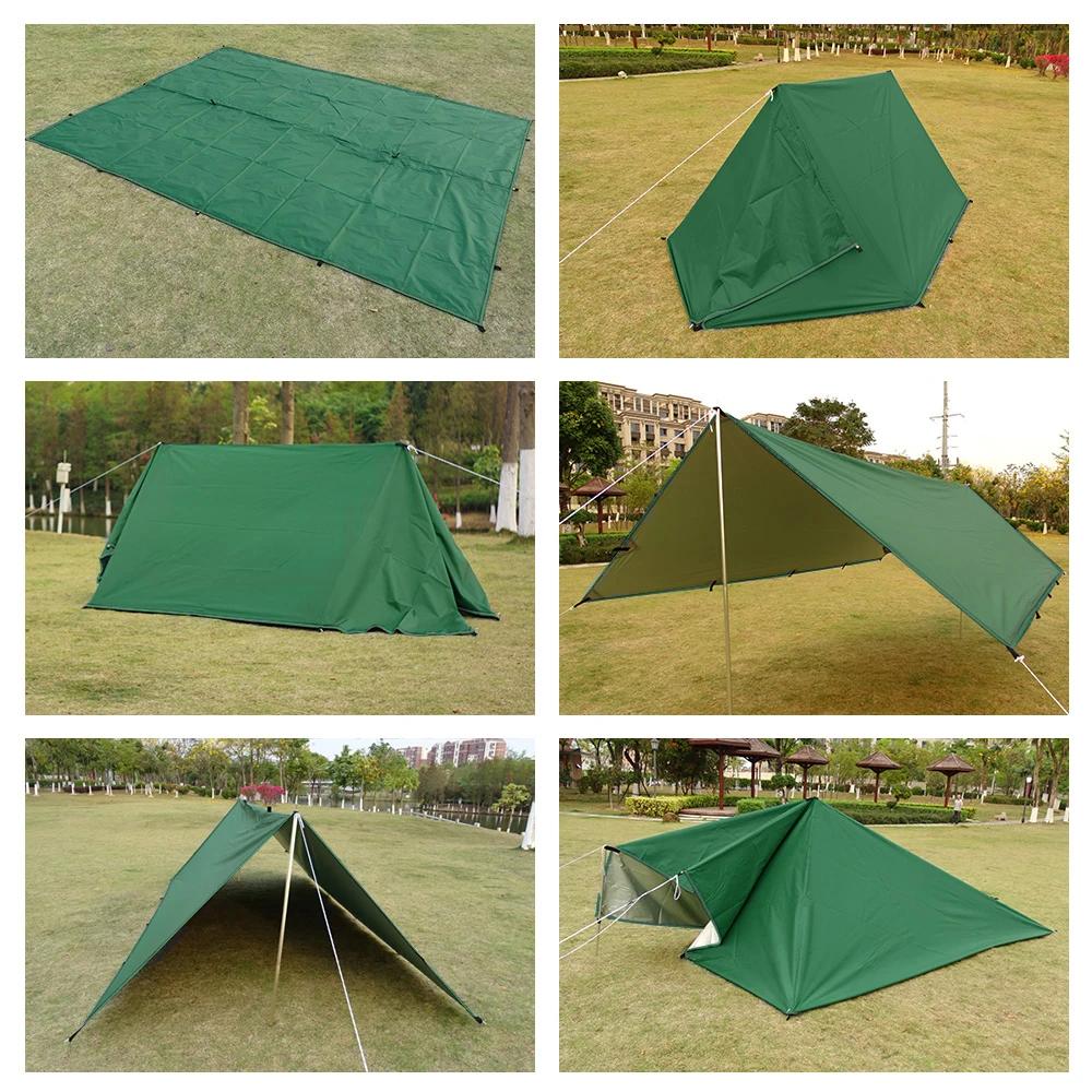 Tente de survie imperméable 4x4m avec 19 points de suspension pour camping et activités outdoor