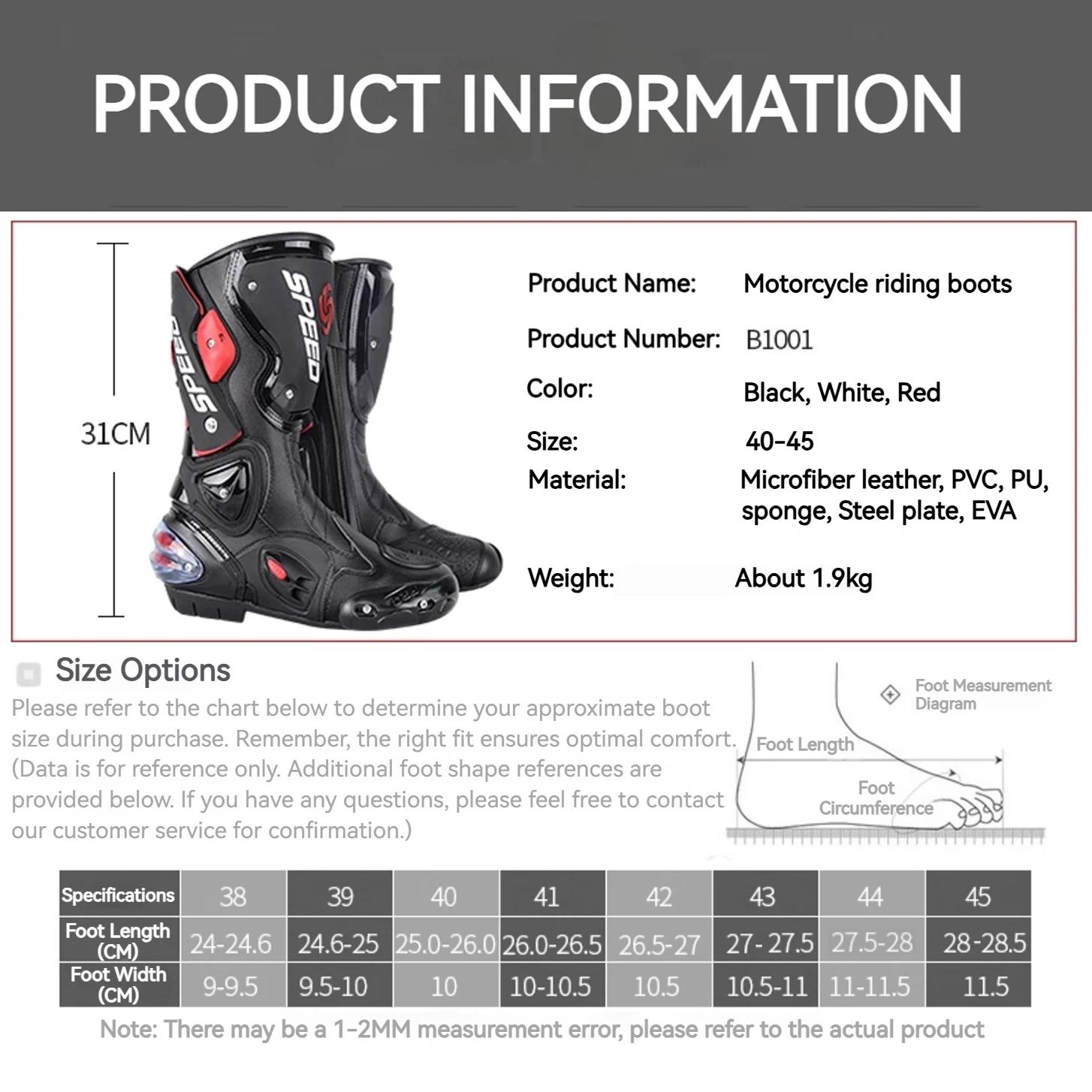 Riding Tribe hommes Moto bottes Moto course Motocross tout-terrain Moto Moto chaussures Botas Moto b