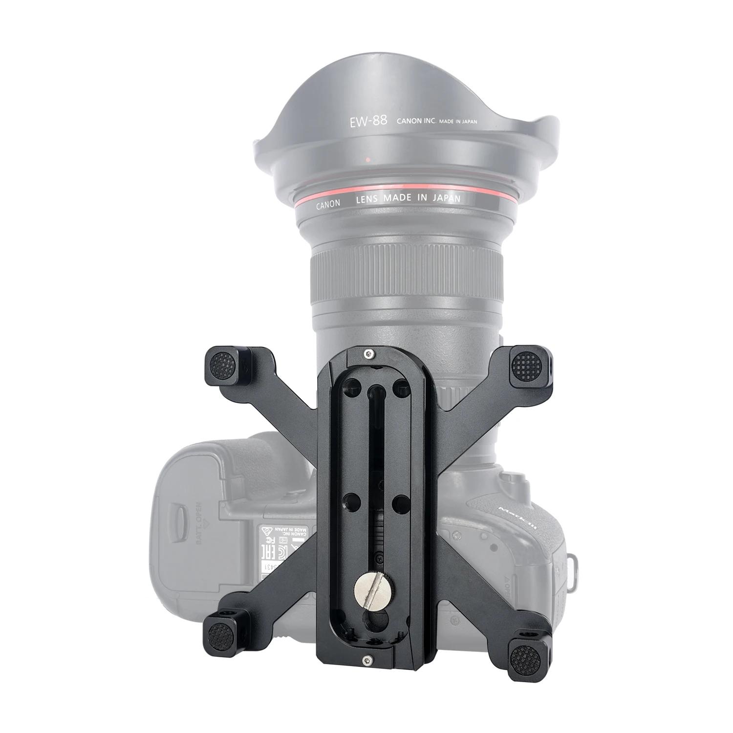 Niceyrig-Support de plaque de base quadrupède de type Arca pour appareil photo reflex numérique, pla