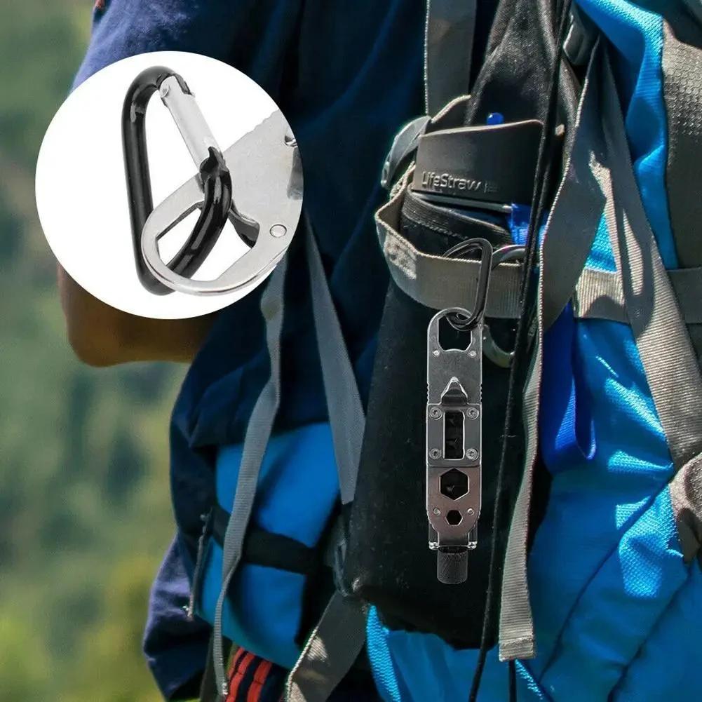 Mini tournevis multifonctionnel pour l'extérieur, tournevis en forme de porte-clés EDC, outil de rép