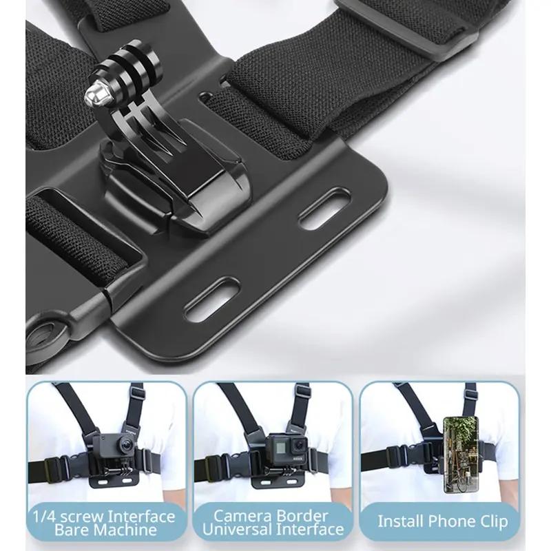Sangle de poitrine pour Gopro, ceinture de montage pour Gopro fore9, 8, 7, 6, 5, 4, Insta360, R, X2,