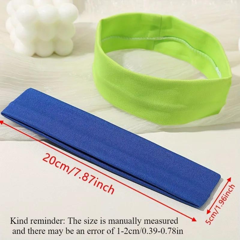 Bande de cheveux élastique bandeaux de mode couleur unie tricoté sport course Fitness Yoga bandes de