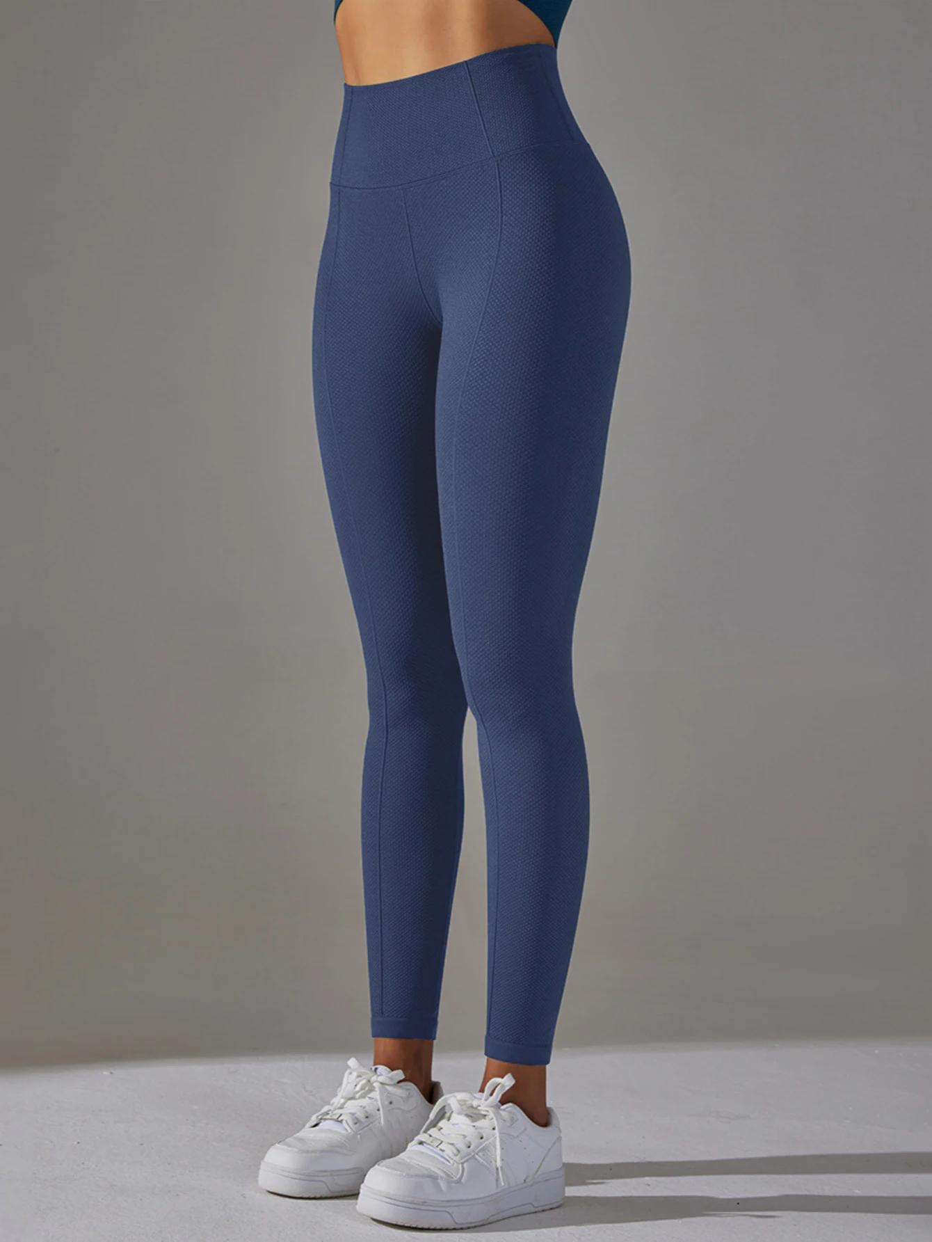 Pantalon de yoga de sport jacquard à pois de golf taille haute sans couture et levage des hanches