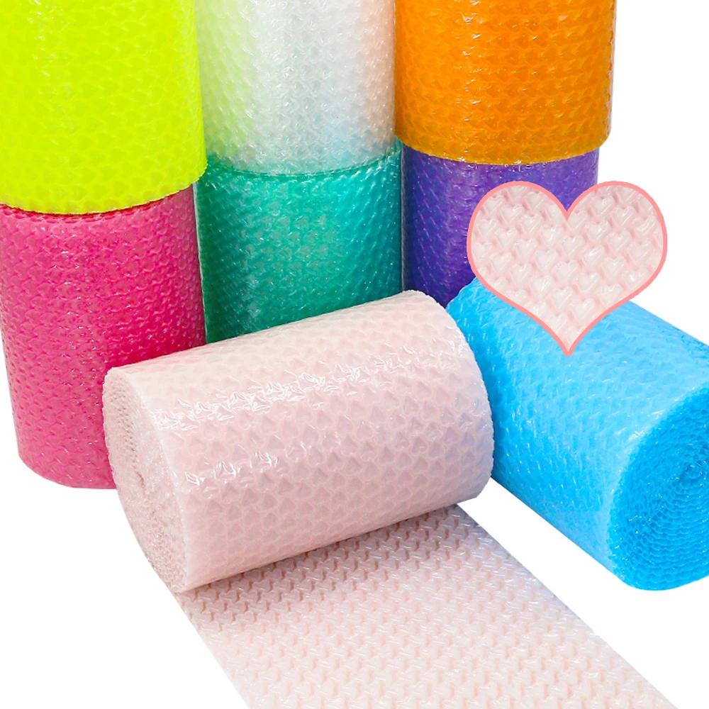 Emballage à bulles en forme de cœur, rose et bleu, 20cm x 5 mètres, emballage antichoc pour boîte à