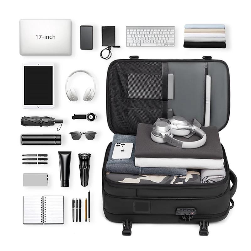 Sac à dos de voyage pour hommes, pompe de démarrage en un clic, compression sous vide, sac à dos pou